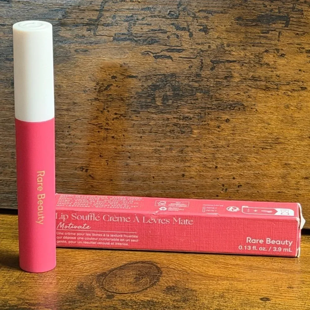 Rare Beauty Lip Duo Soft Pinch Lip Oil Happy + Lip Soufflé Matte Motivate. NEW
